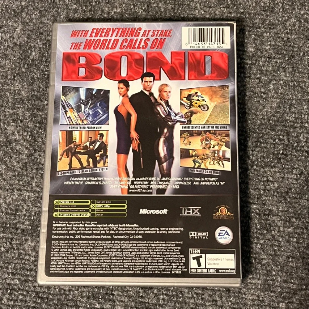 James Bond 007 Everything or Nothing Microsoft Xbox Platinum Hits EA Games